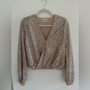 Women's Sequin Top - Silver